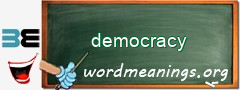 WordMeaning blackboard for democracy